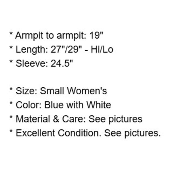 Tommy Hilfiger Top Womens Small Blue Polka Dot Boyfriend Fit Cotton Henley Shirt - Picture 4 of 13